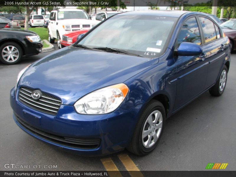 Dark Sapphire Blue / Gray 2006 Hyundai Accent GLS Sedan