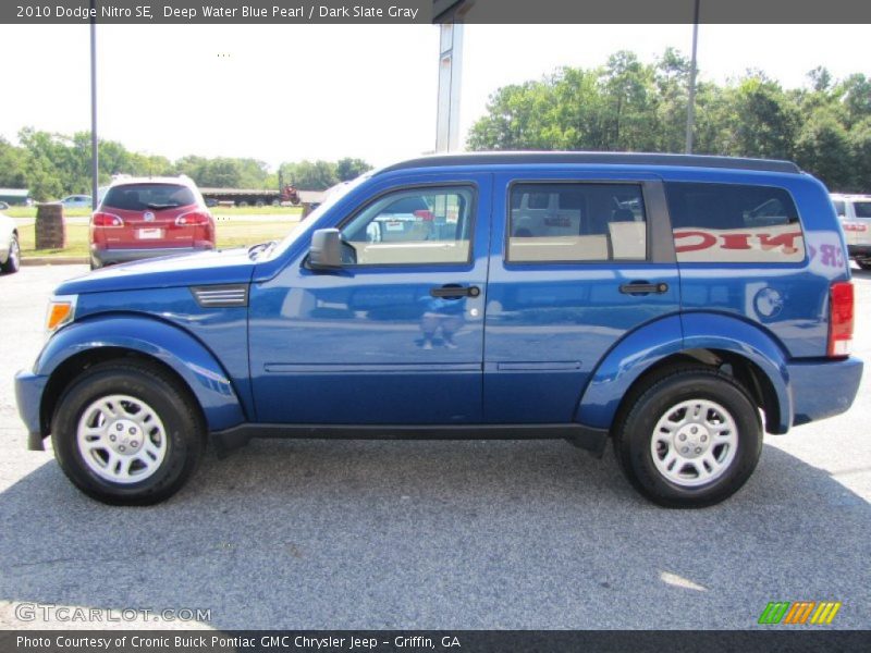Deep Water Blue Pearl / Dark Slate Gray 2010 Dodge Nitro SE