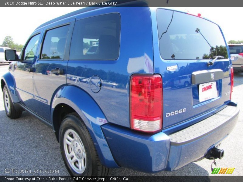 Deep Water Blue Pearl / Dark Slate Gray 2010 Dodge Nitro SE