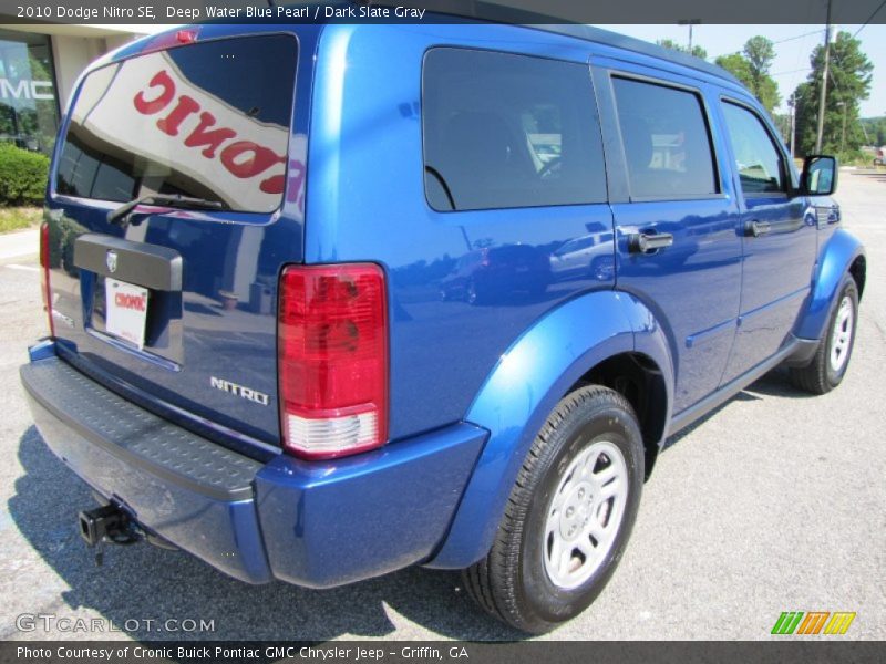 Deep Water Blue Pearl / Dark Slate Gray 2010 Dodge Nitro SE