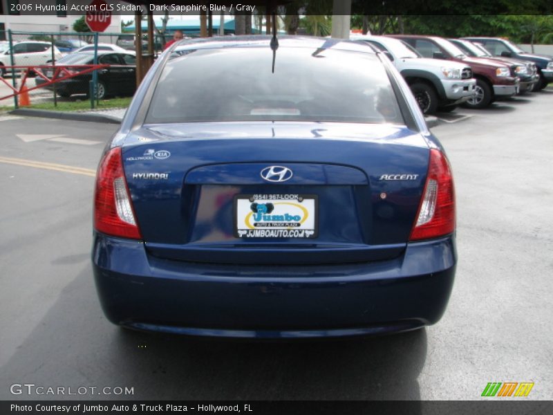 Dark Sapphire Blue / Gray 2006 Hyundai Accent GLS Sedan