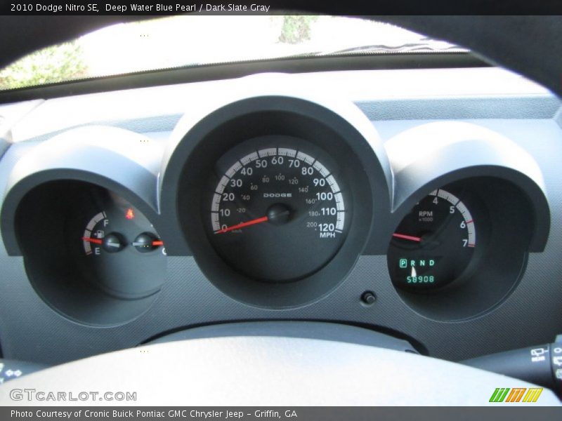 Deep Water Blue Pearl / Dark Slate Gray 2010 Dodge Nitro SE