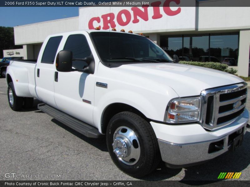 Oxford White / Medium Flint 2006 Ford F350 Super Duty XLT Crew Cab Dually
