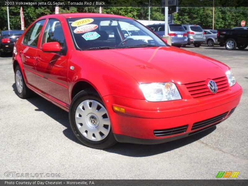 Tornado Red / Black 2003 Volkswagen Jetta GL Sedan