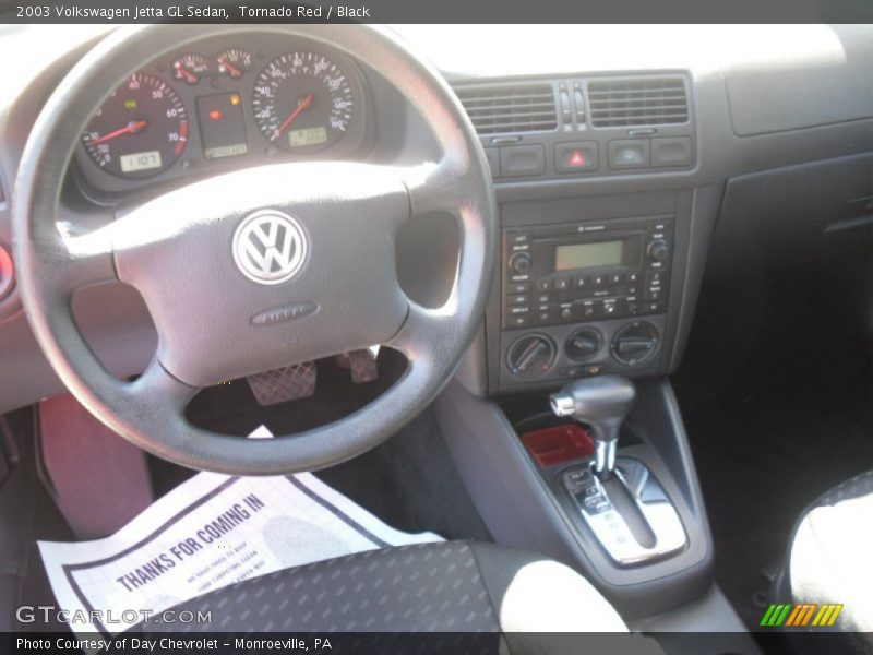 Tornado Red / Black 2003 Volkswagen Jetta GL Sedan