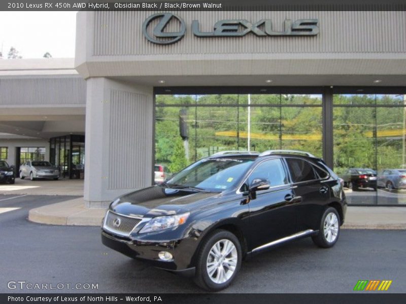 Obsidian Black / Black/Brown Walnut 2010 Lexus RX 450h AWD Hybrid