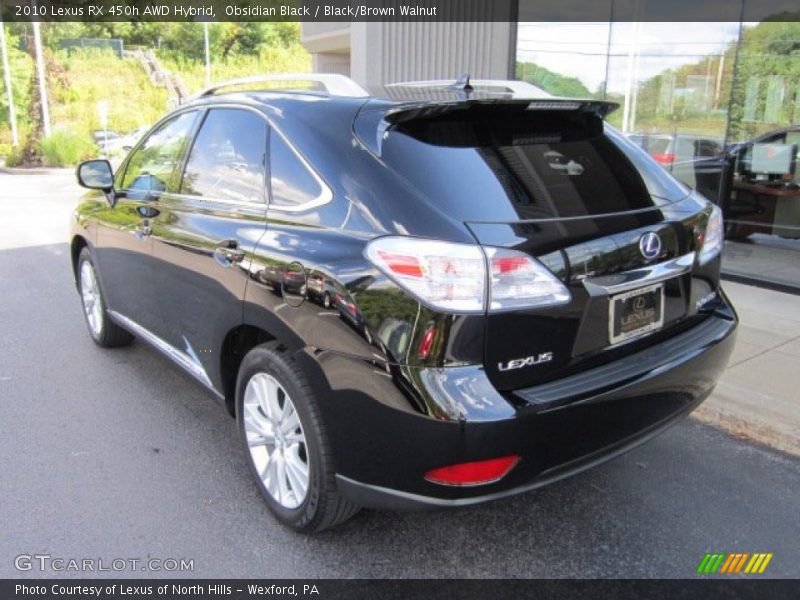 Obsidian Black / Black/Brown Walnut 2010 Lexus RX 450h AWD Hybrid