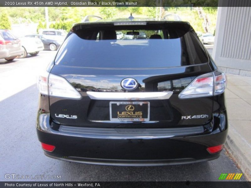 Obsidian Black / Black/Brown Walnut 2010 Lexus RX 450h AWD Hybrid