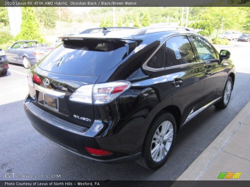 Obsidian Black / Black/Brown Walnut 2010 Lexus RX 450h AWD Hybrid