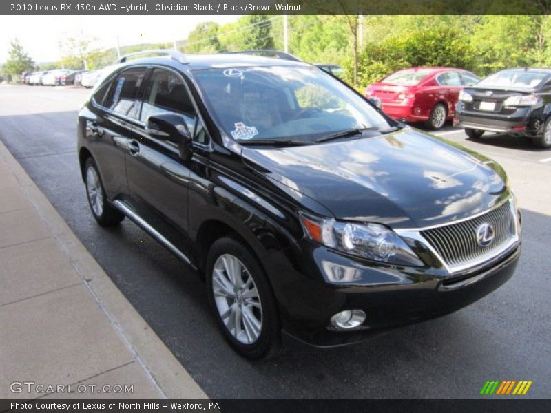 Obsidian Black / Black/Brown Walnut 2010 Lexus RX 450h AWD Hybrid