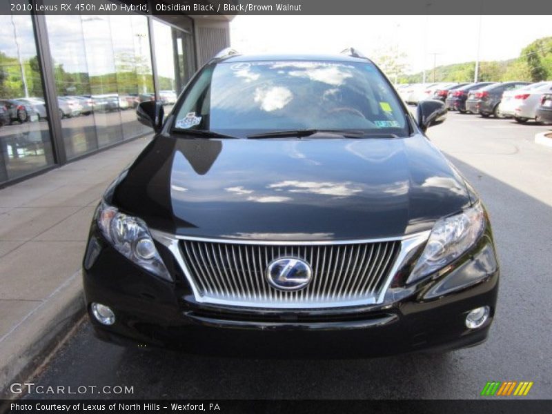 Obsidian Black / Black/Brown Walnut 2010 Lexus RX 450h AWD Hybrid