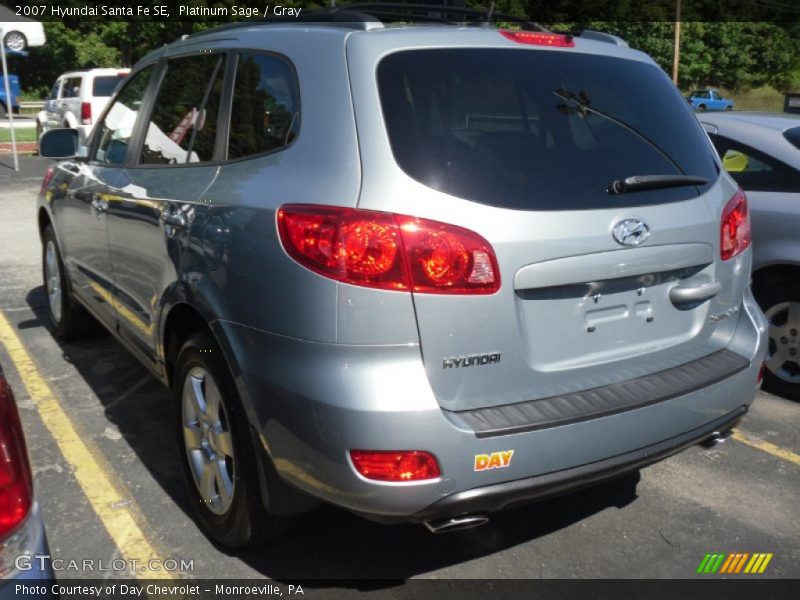 Platinum Sage / Gray 2007 Hyundai Santa Fe SE