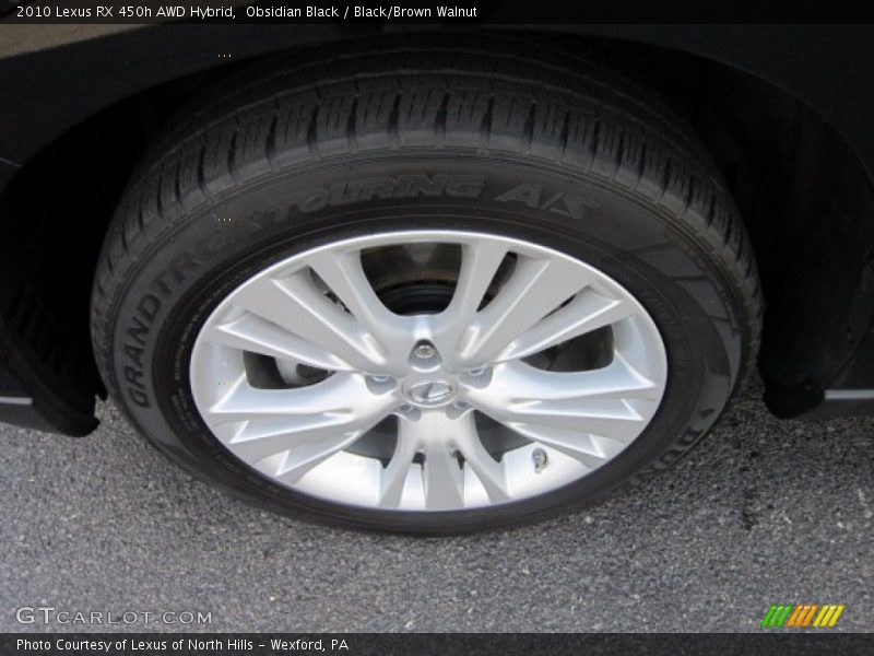 Obsidian Black / Black/Brown Walnut 2010 Lexus RX 450h AWD Hybrid