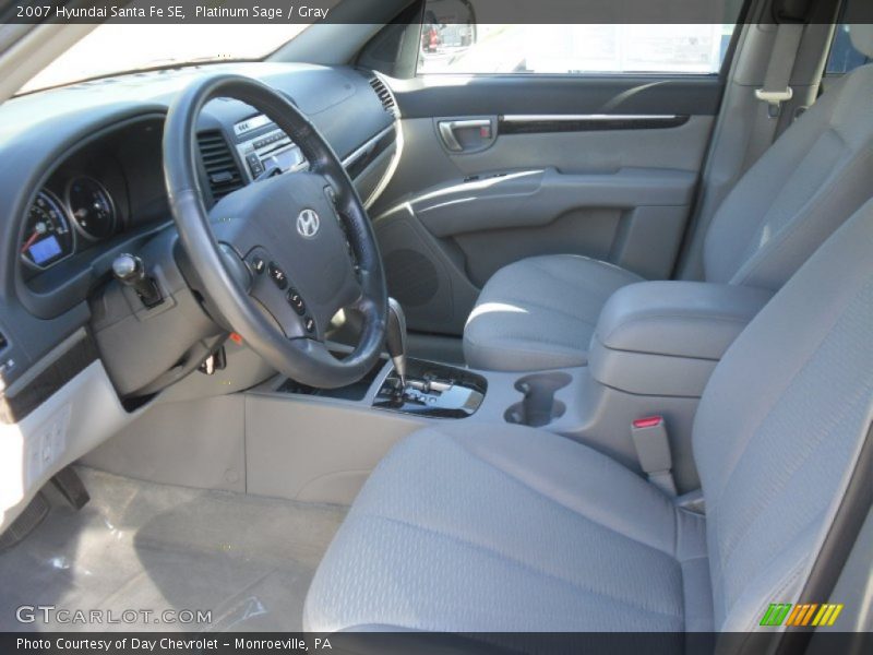 Platinum Sage / Gray 2007 Hyundai Santa Fe SE
