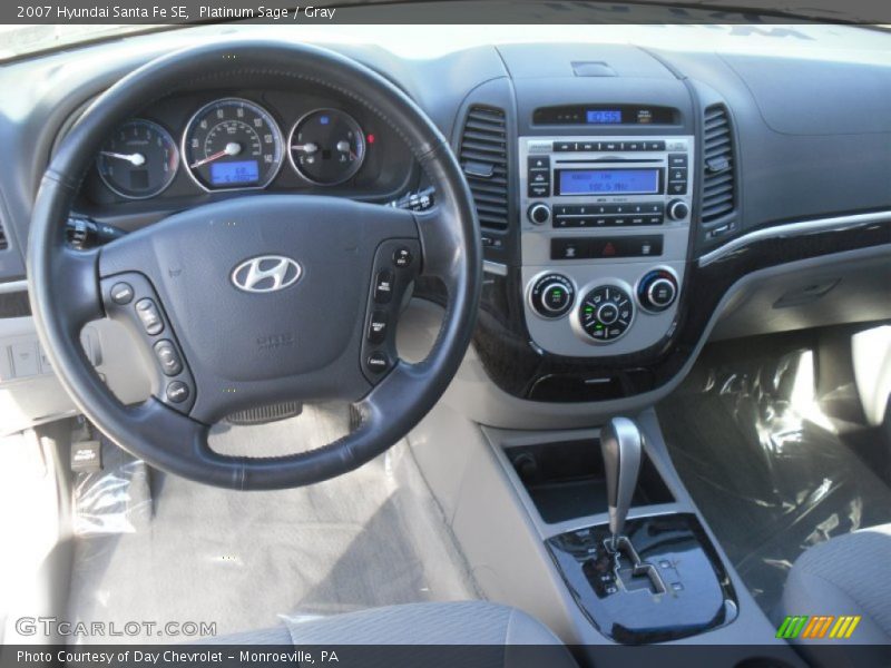 Platinum Sage / Gray 2007 Hyundai Santa Fe SE