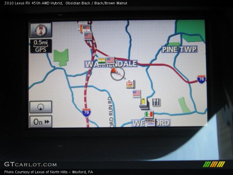 Obsidian Black / Black/Brown Walnut 2010 Lexus RX 450h AWD Hybrid