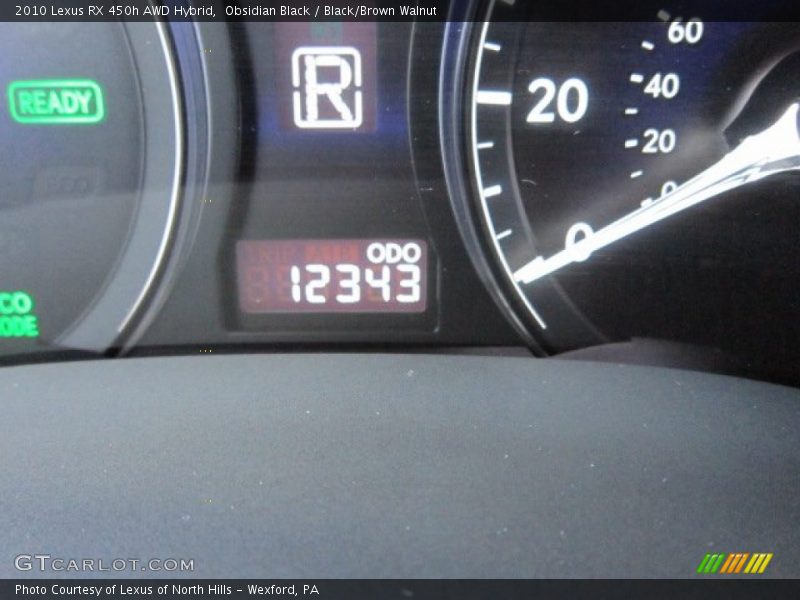 Obsidian Black / Black/Brown Walnut 2010 Lexus RX 450h AWD Hybrid