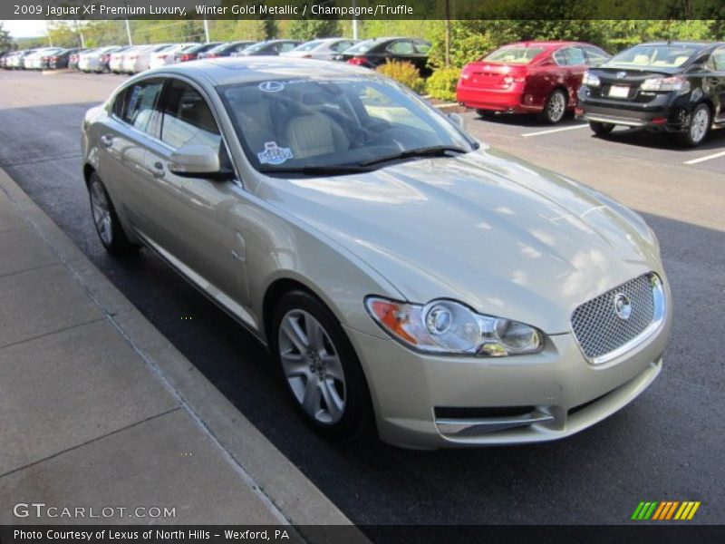 Winter Gold Metallic / Champagne/Truffle 2009 Jaguar XF Premium Luxury