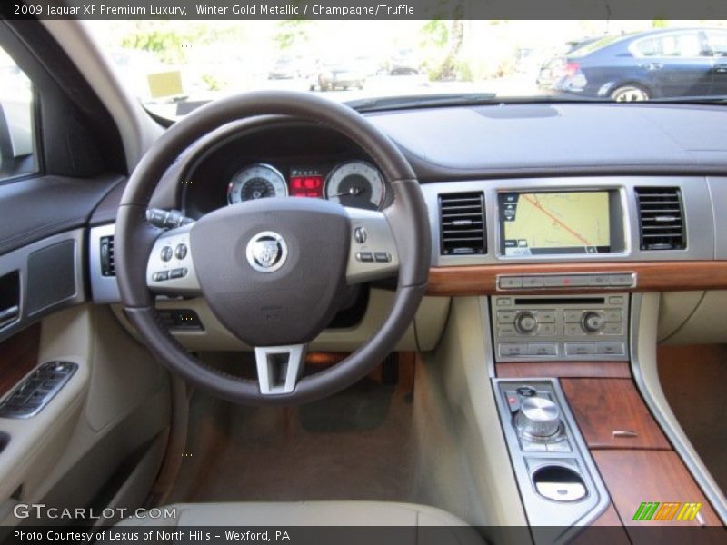Winter Gold Metallic / Champagne/Truffle 2009 Jaguar XF Premium Luxury