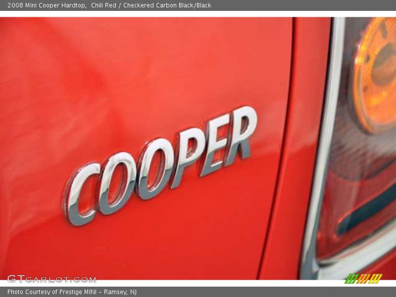 Chili Red / Checkered Carbon Black/Black 2008 Mini Cooper Hardtop