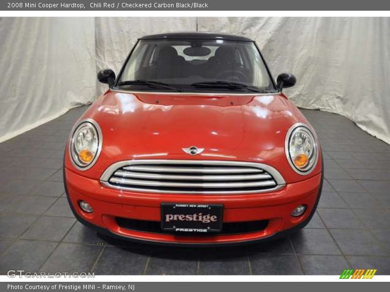 Chili Red / Checkered Carbon Black/Black 2008 Mini Cooper Hardtop