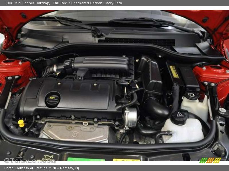 Chili Red / Checkered Carbon Black/Black 2008 Mini Cooper Hardtop