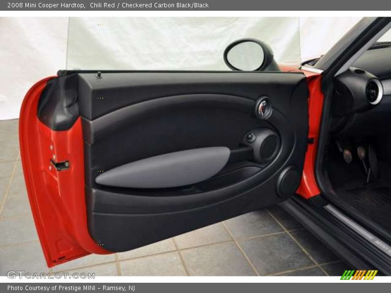 Chili Red / Checkered Carbon Black/Black 2008 Mini Cooper Hardtop
