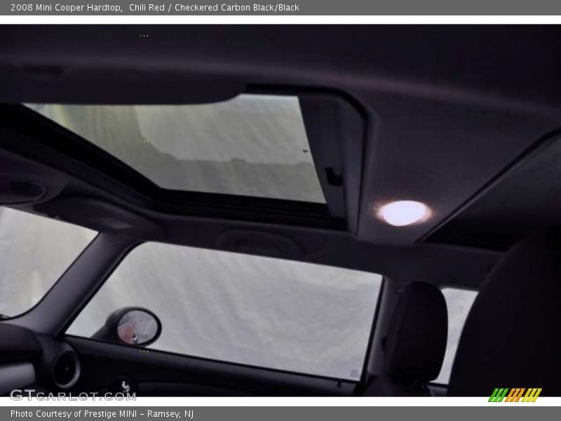 Chili Red / Checkered Carbon Black/Black 2008 Mini Cooper Hardtop