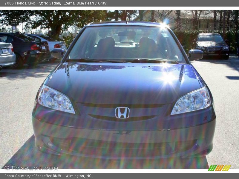 Eternal Blue Pearl / Gray 2005 Honda Civic Hybrid Sedan