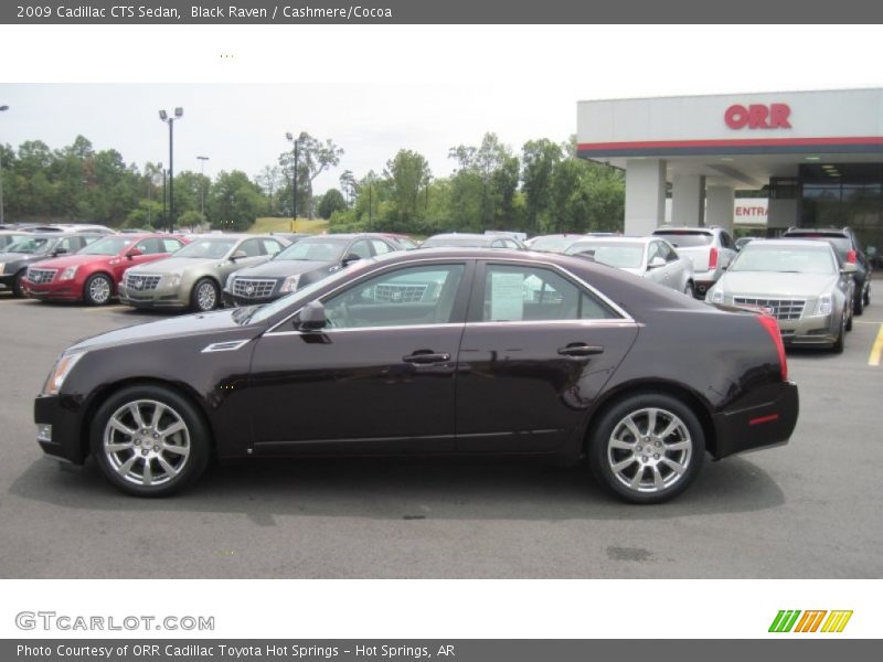 Black Raven / Cashmere/Cocoa 2009 Cadillac CTS Sedan