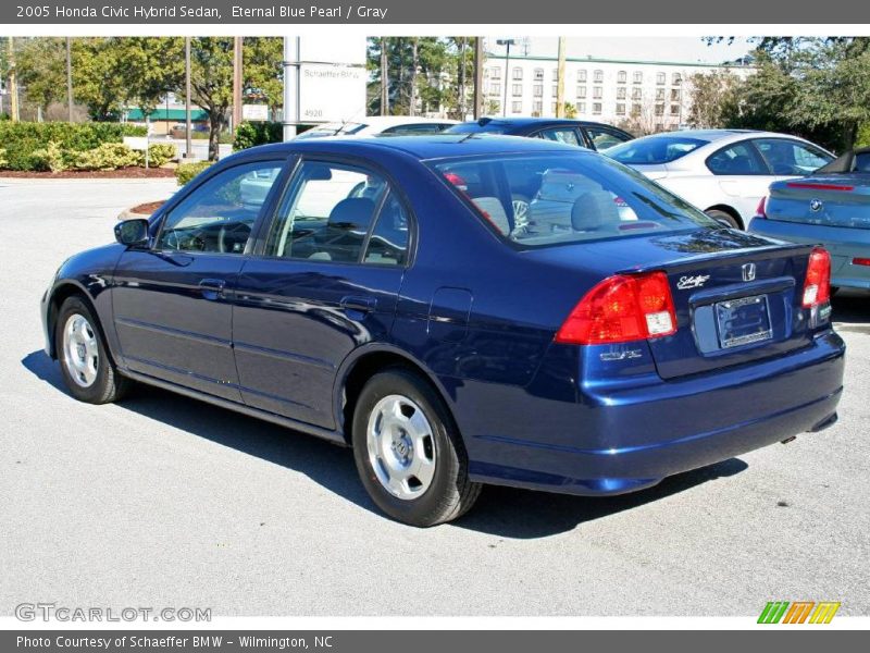 Eternal Blue Pearl / Gray 2005 Honda Civic Hybrid Sedan