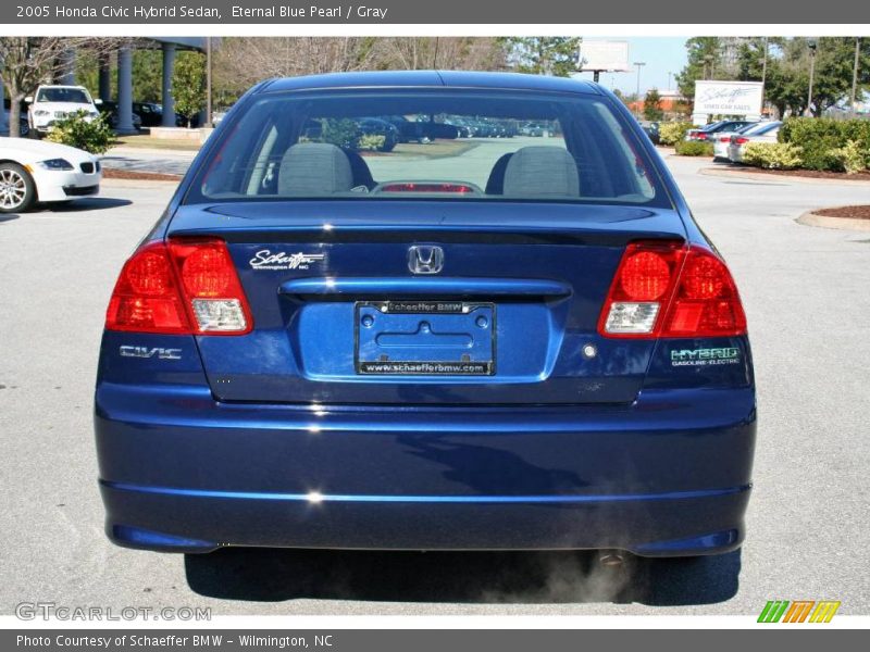 Eternal Blue Pearl / Gray 2005 Honda Civic Hybrid Sedan