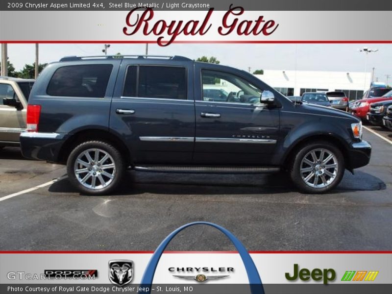 Steel Blue Metallic / Light Graystone 2009 Chrysler Aspen Limited 4x4