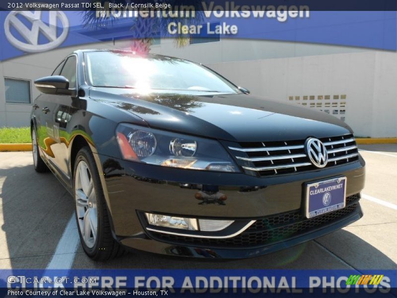 Black / Cornsilk Beige 2012 Volkswagen Passat TDI SEL