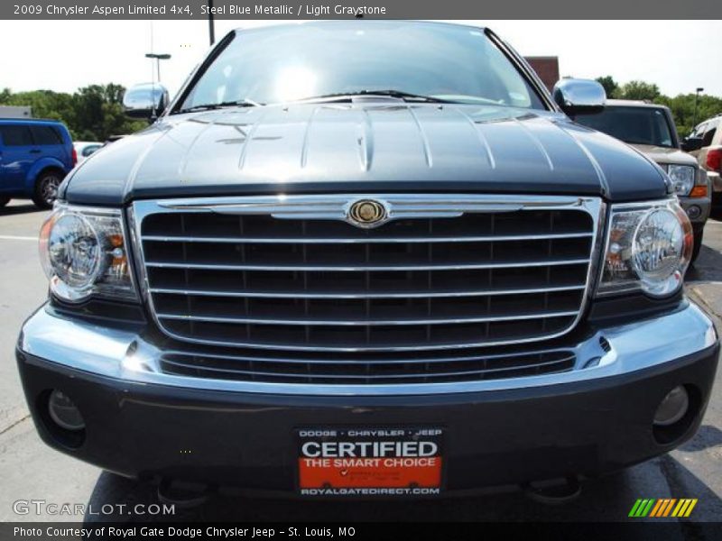 Steel Blue Metallic / Light Graystone 2009 Chrysler Aspen Limited 4x4