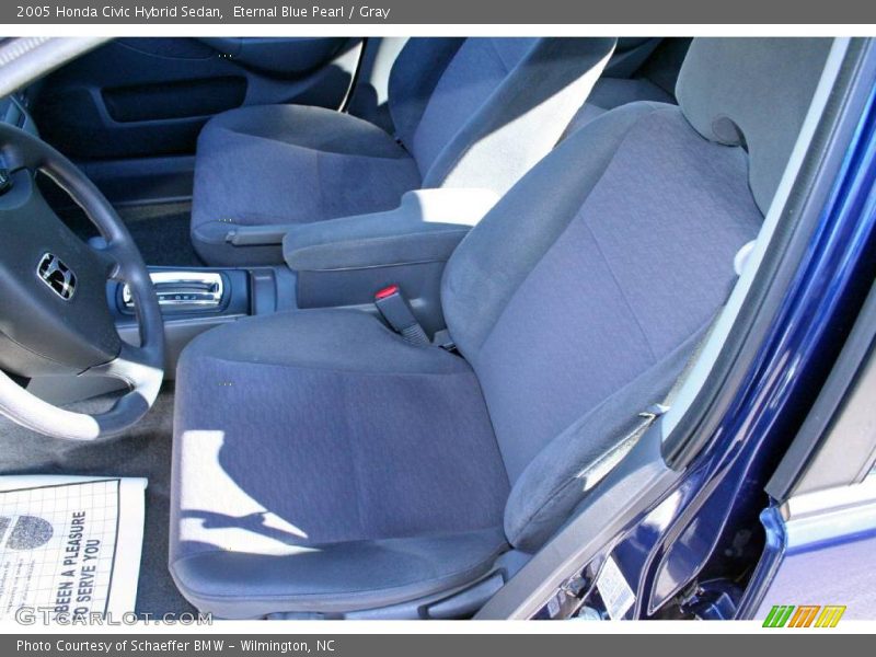 Eternal Blue Pearl / Gray 2005 Honda Civic Hybrid Sedan