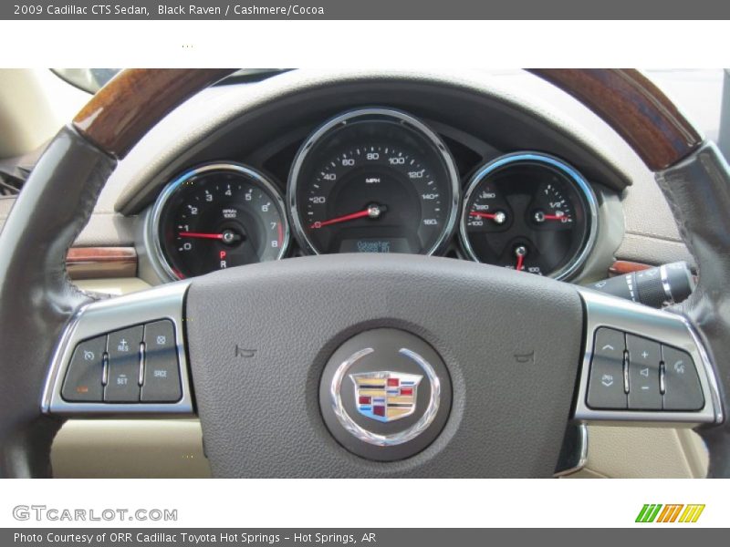 Black Raven / Cashmere/Cocoa 2009 Cadillac CTS Sedan