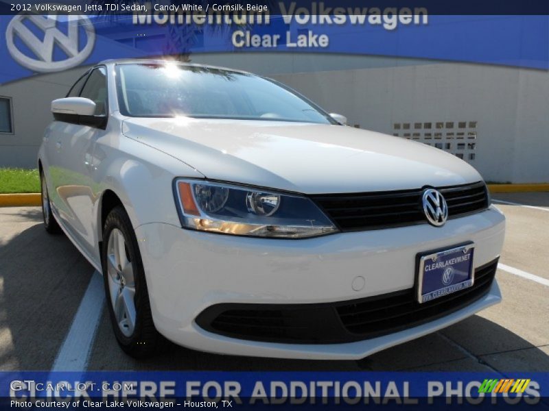 Candy White / Cornsilk Beige 2012 Volkswagen Jetta TDI Sedan