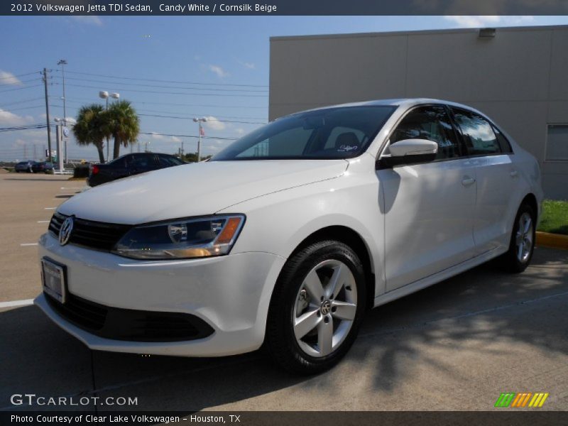 Candy White / Cornsilk Beige 2012 Volkswagen Jetta TDI Sedan
