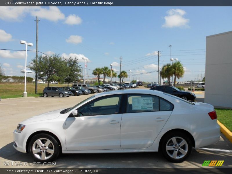 Candy White / Cornsilk Beige 2012 Volkswagen Jetta TDI Sedan