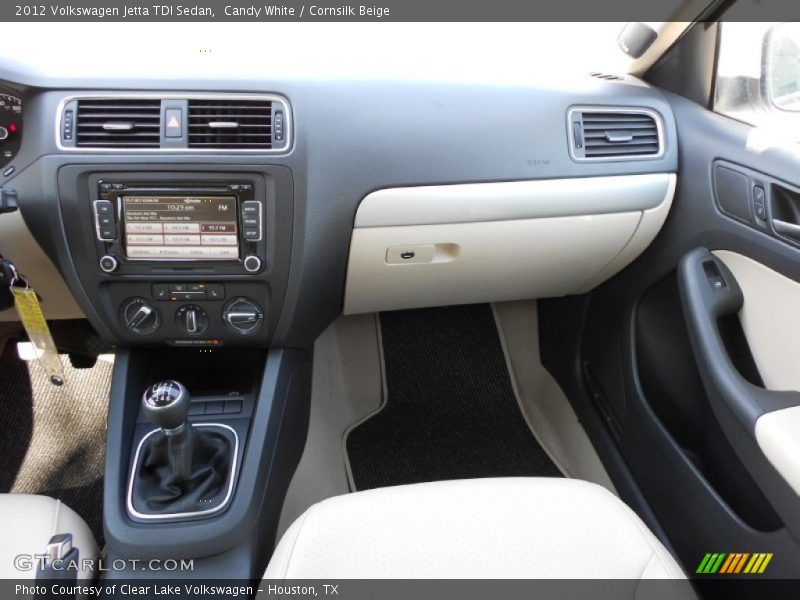Candy White / Cornsilk Beige 2012 Volkswagen Jetta TDI Sedan