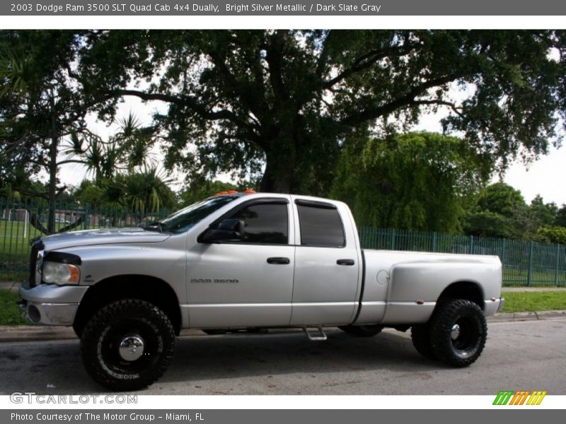 Bright Silver Metallic / Dark Slate Gray 2003 Dodge Ram 3500 SLT Quad Cab 4x4 Dually