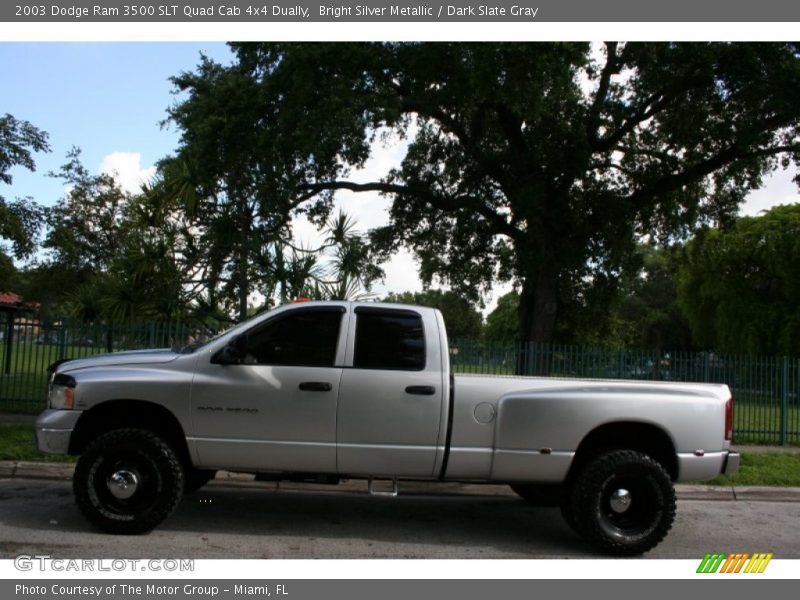 Bright Silver Metallic / Dark Slate Gray 2003 Dodge Ram 3500 SLT Quad Cab 4x4 Dually