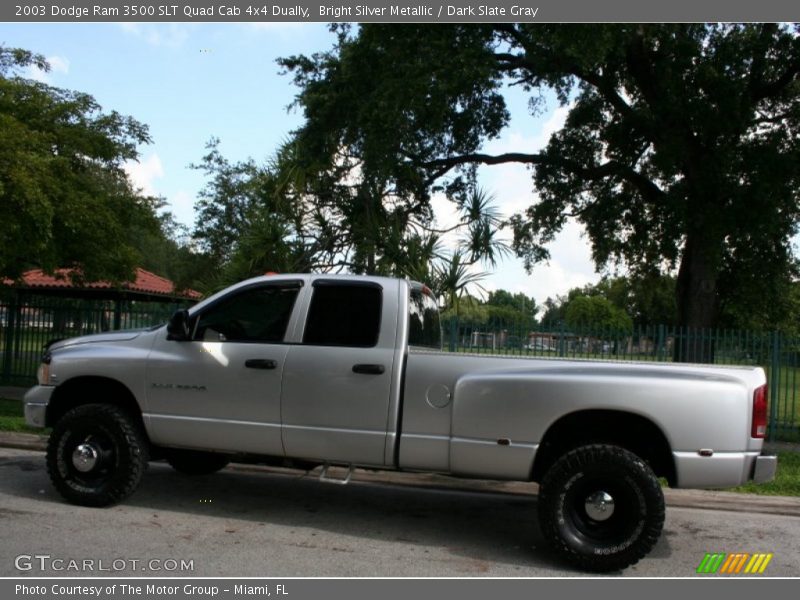 Bright Silver Metallic / Dark Slate Gray 2003 Dodge Ram 3500 SLT Quad Cab 4x4 Dually