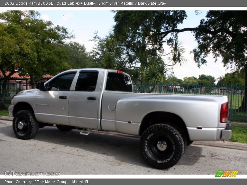 Bright Silver Metallic / Dark Slate Gray 2003 Dodge Ram 3500 SLT Quad Cab 4x4 Dually
