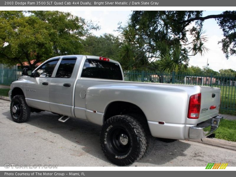 Bright Silver Metallic / Dark Slate Gray 2003 Dodge Ram 3500 SLT Quad Cab 4x4 Dually