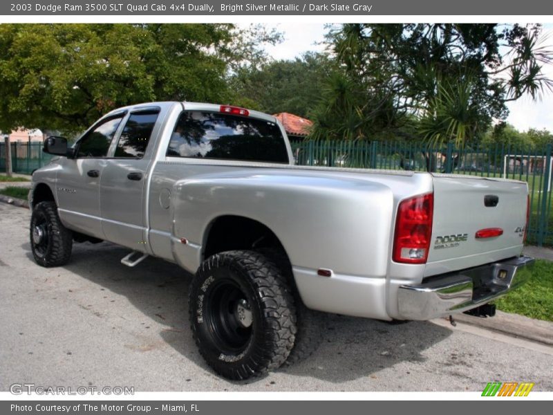 Bright Silver Metallic / Dark Slate Gray 2003 Dodge Ram 3500 SLT Quad Cab 4x4 Dually