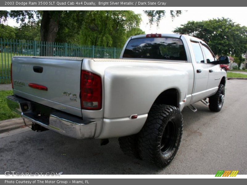 Bright Silver Metallic / Dark Slate Gray 2003 Dodge Ram 3500 SLT Quad Cab 4x4 Dually