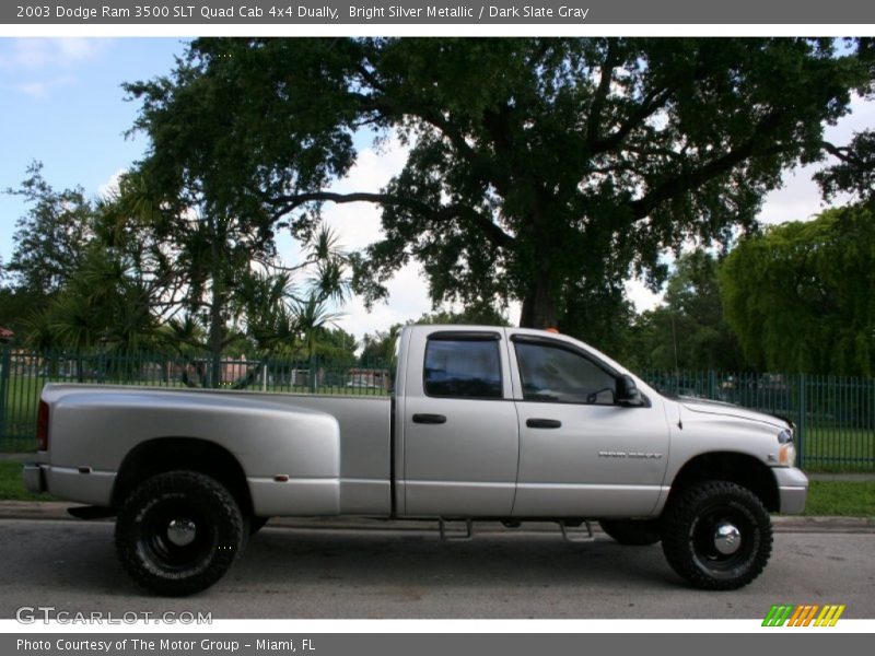 Bright Silver Metallic / Dark Slate Gray 2003 Dodge Ram 3500 SLT Quad Cab 4x4 Dually