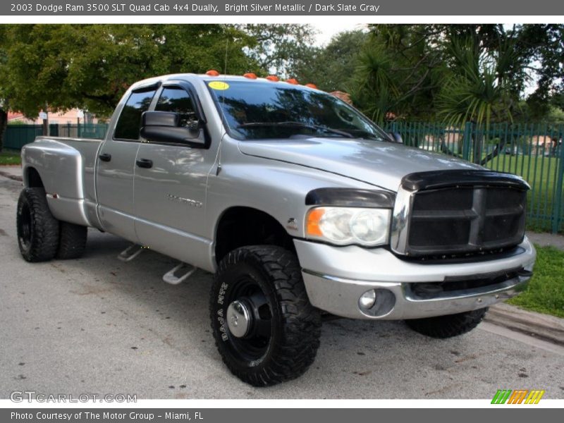 Front 3/4 View of 2003 Ram 3500 SLT Quad Cab 4x4 Dually